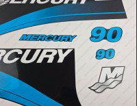 Mercury 90HP EFI Saltwater Outboard Decal Kit BLUE